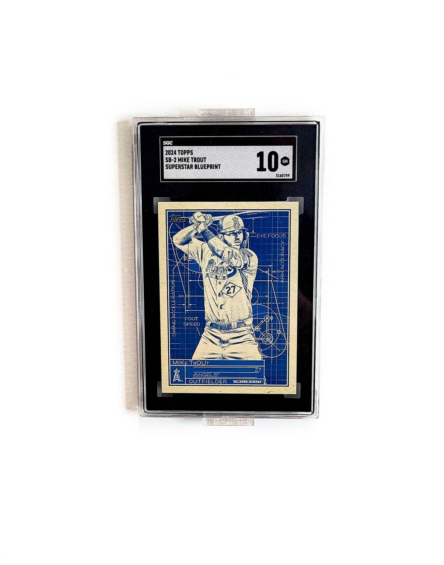 SGC Graded Sports Card Wall Mount (vertical)